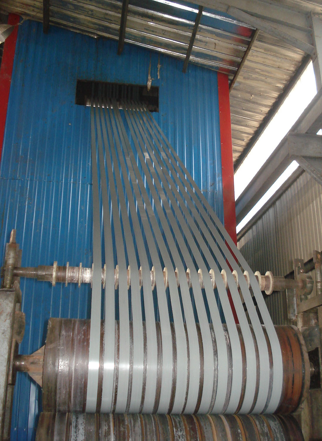 Paintbaked steel packing strips production line-2